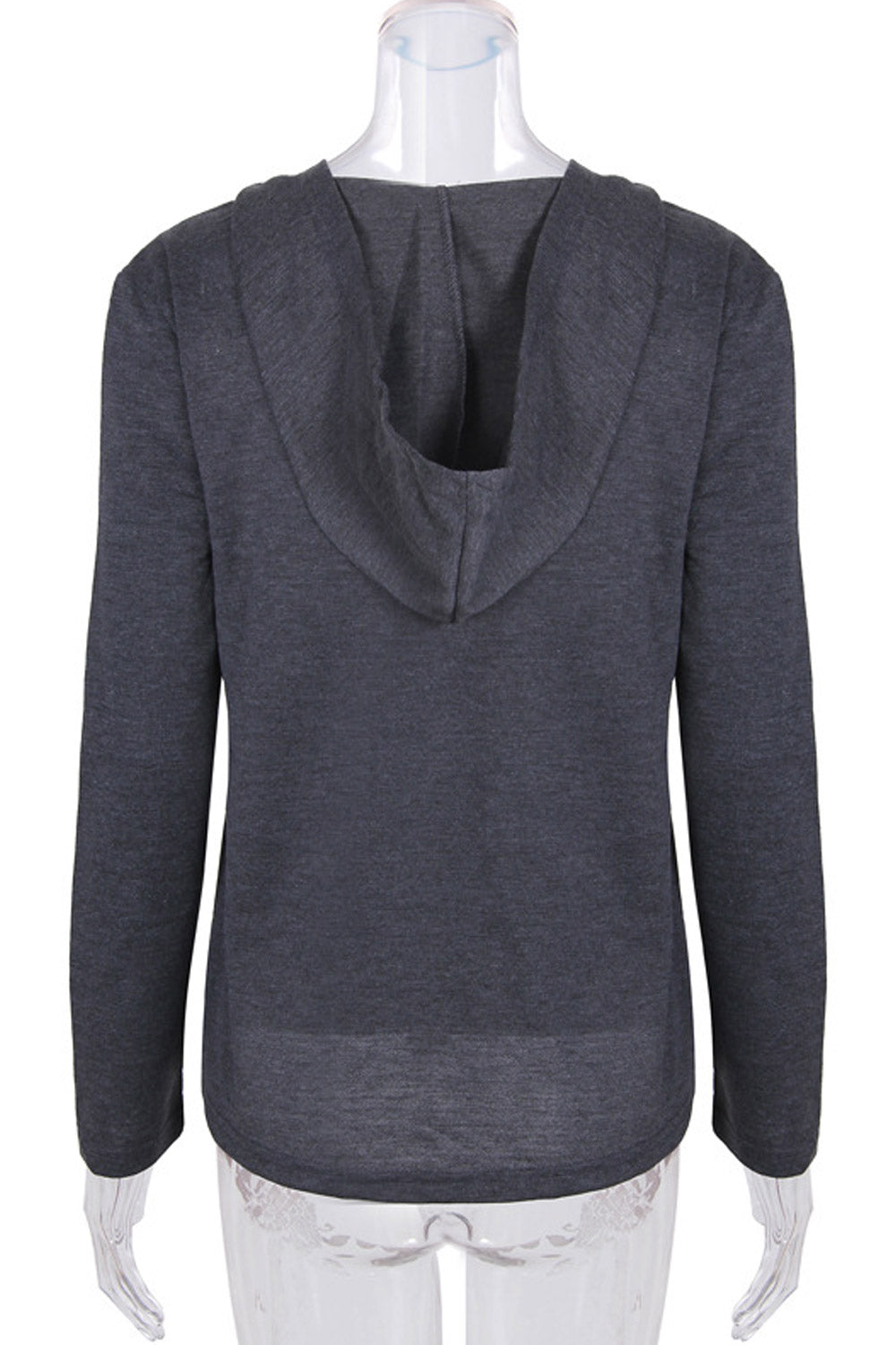 Women Flexible Strap Neck Warm Hoodie