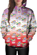 Women Pocket Styling 3D Rainbow Hoodie