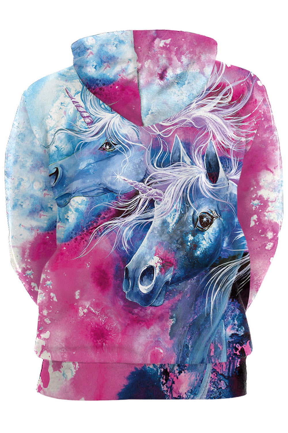 Women Casual Tie Hat Warm 3D Print Hoodie