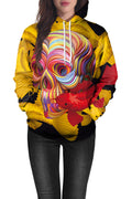 Women Colorfull 3D Skull Winter Hoodie