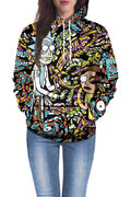 Women Comfort Full Sleeve 3D Print Hoodie