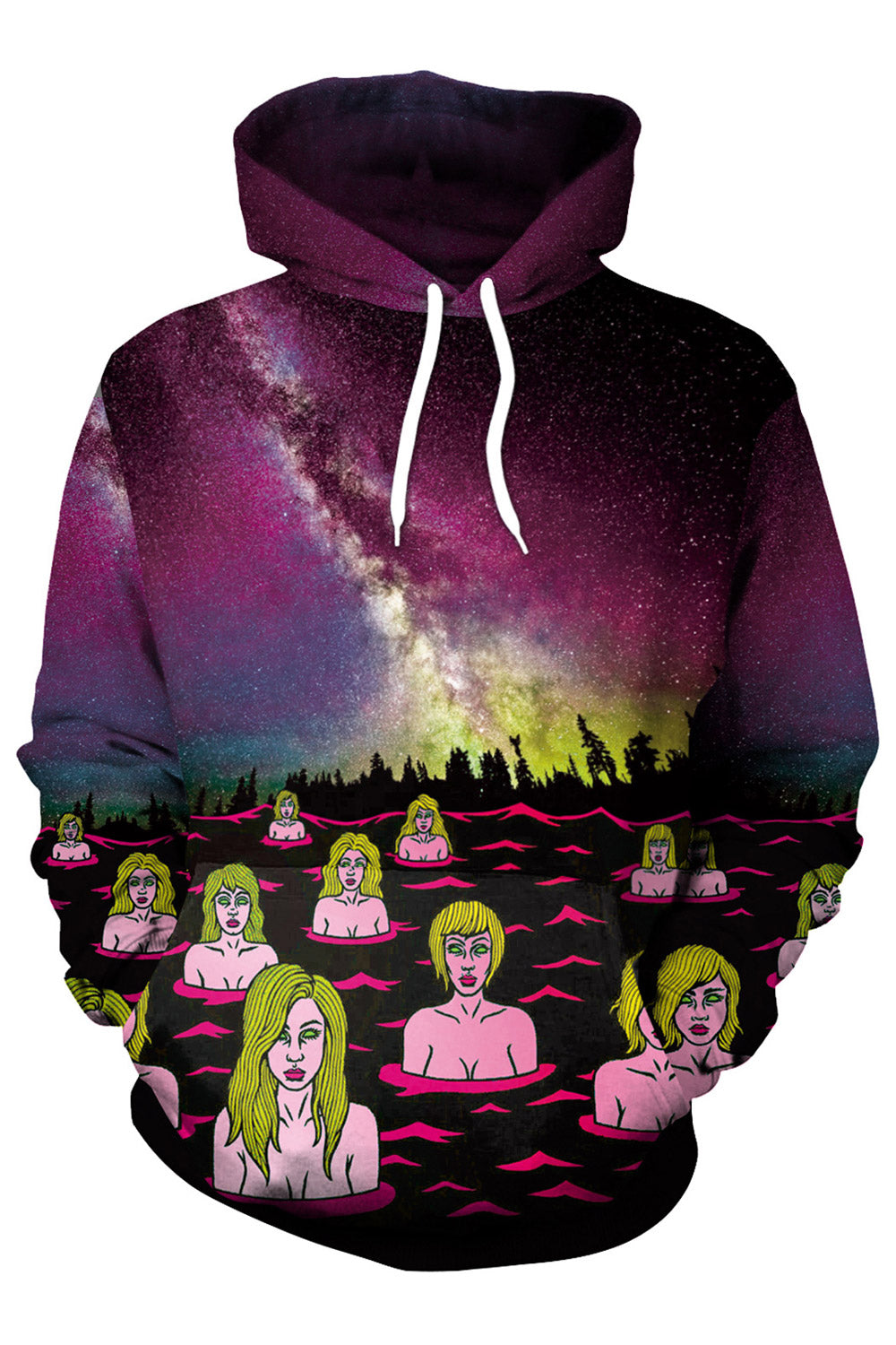 Women Star 3D Print Loose & Warm Hoodie