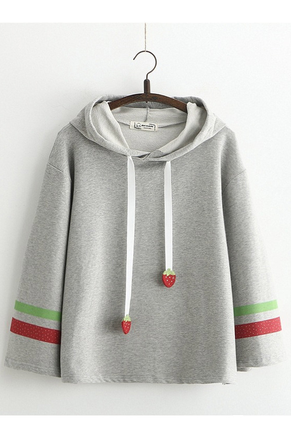 Women Strawberry Strap Loose Fit Hoodie