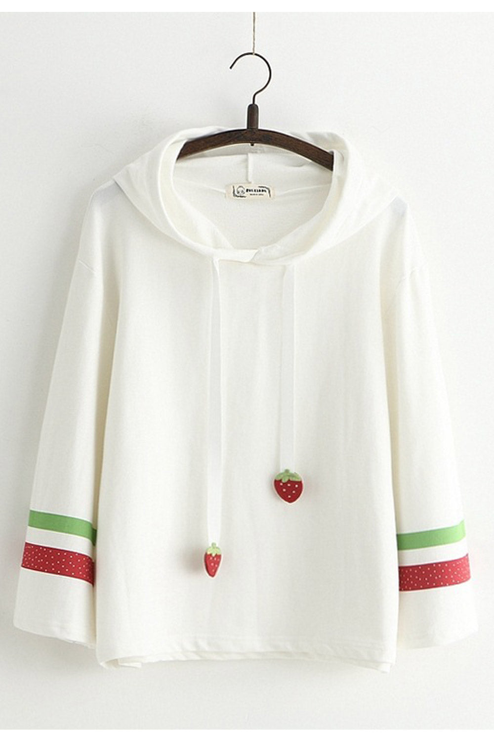 Women Strawberry Strap Loose Fit Hoodie