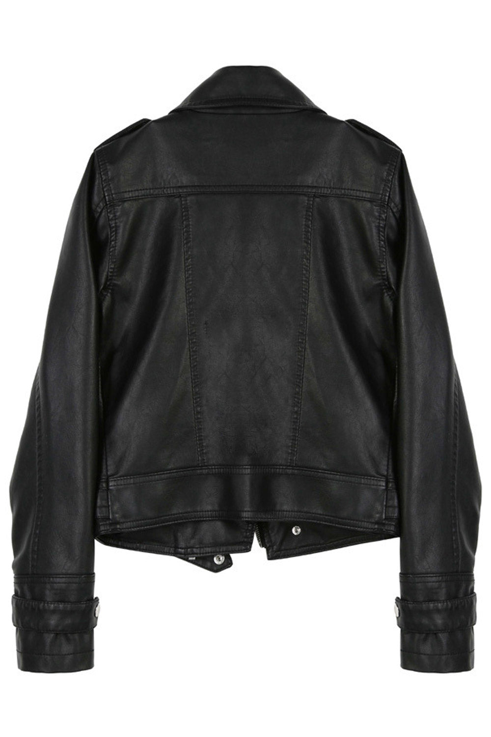 Women Allurig Long Sleeve Loose Fit Leather Jacket