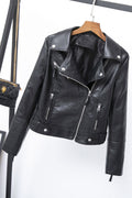 Women Lovely Winter Motorcycle leather Jacket
