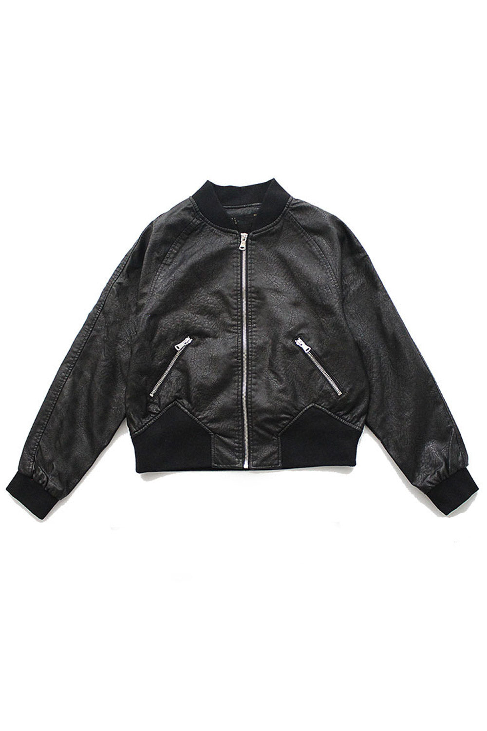 Women Charming Simple Casual Leather Jacket.