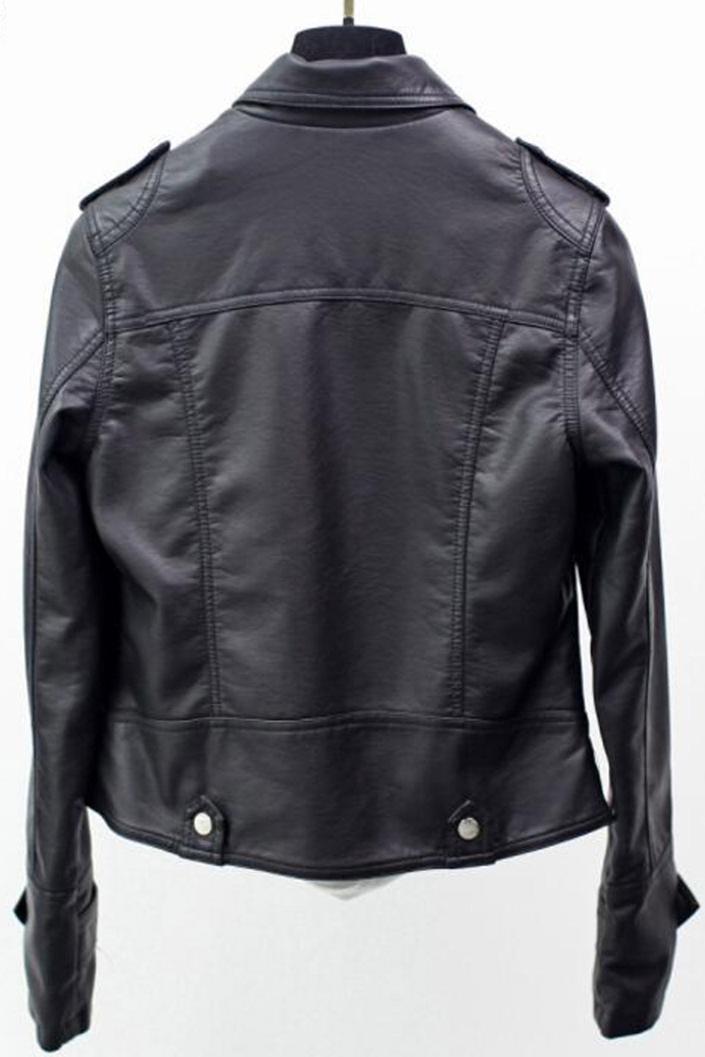 Women Lovely Long Sleeve Winter Leather Jacket