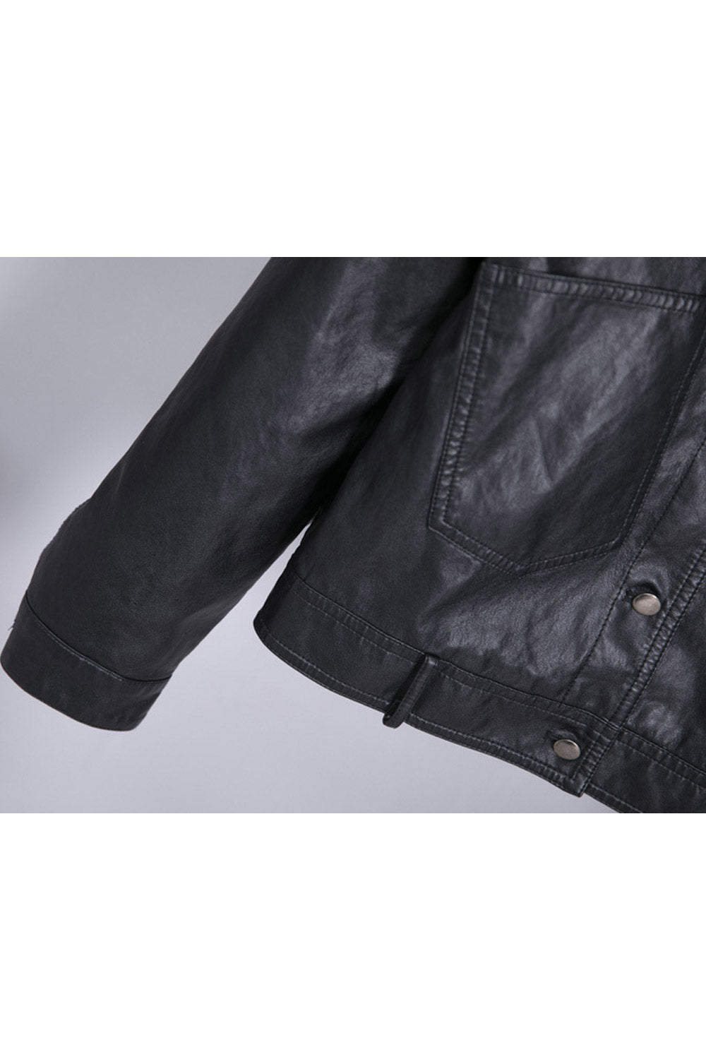 Women Splendid Solid Color Casual Leather Jacket