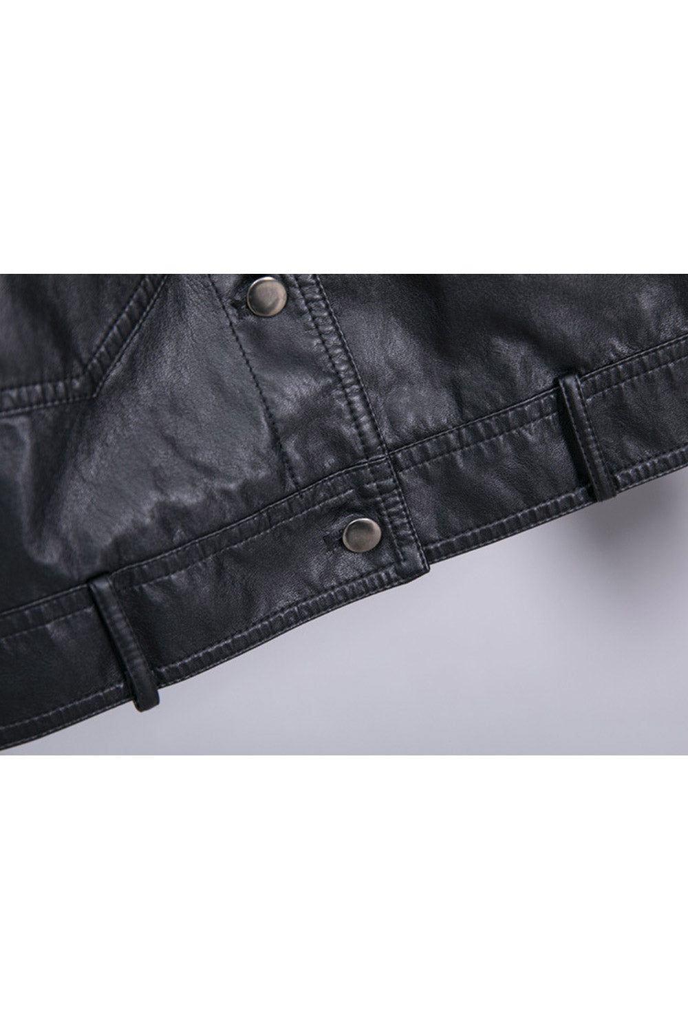 Women Splendid Solid Color Casual Leather Jacket
