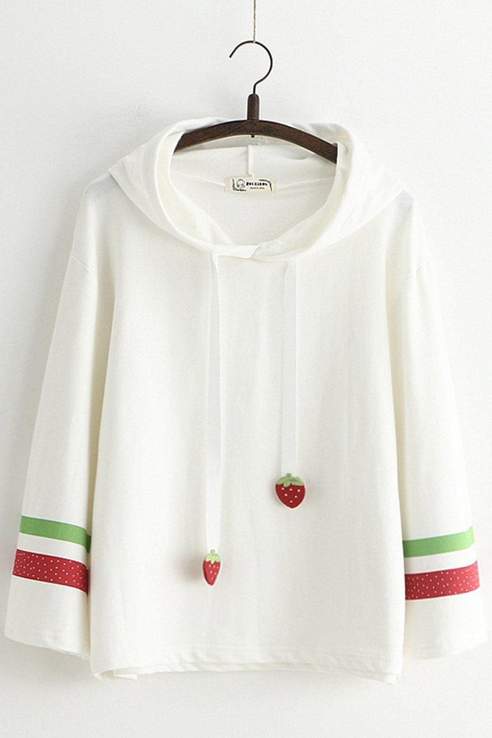 Women Charming Solid Color Loose Fit Hoodie.