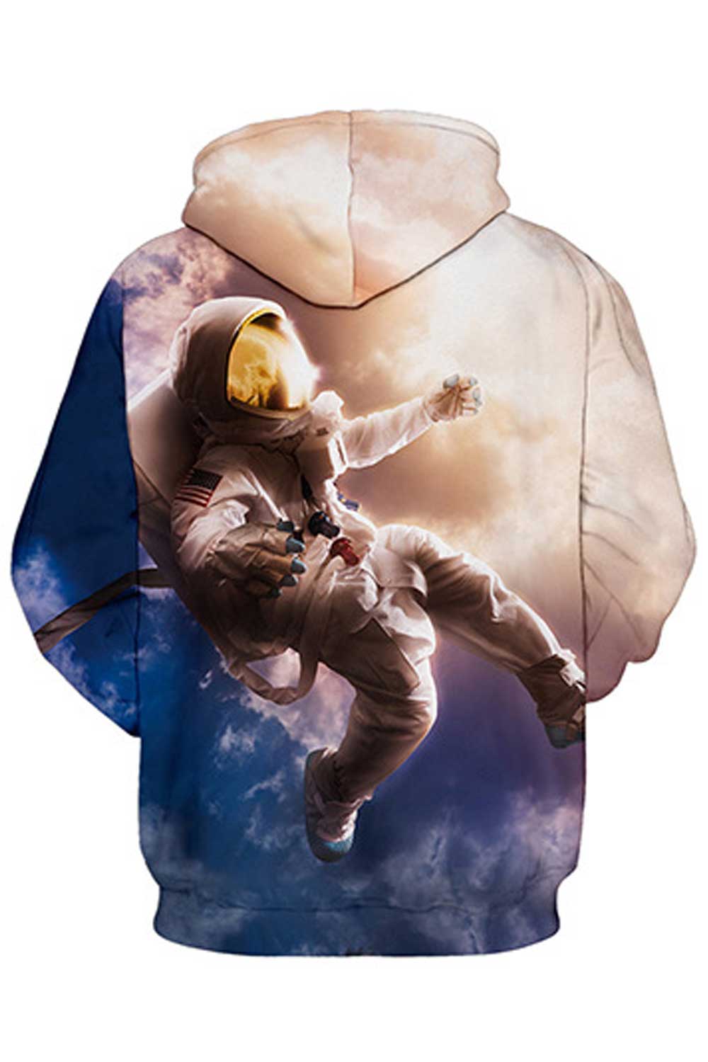 Women Elegant 3D Digital Print Long Sleeve Hoodie