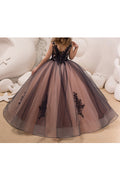 Kid Girl Wedding Embroidered Lace Ball Gown Skirt