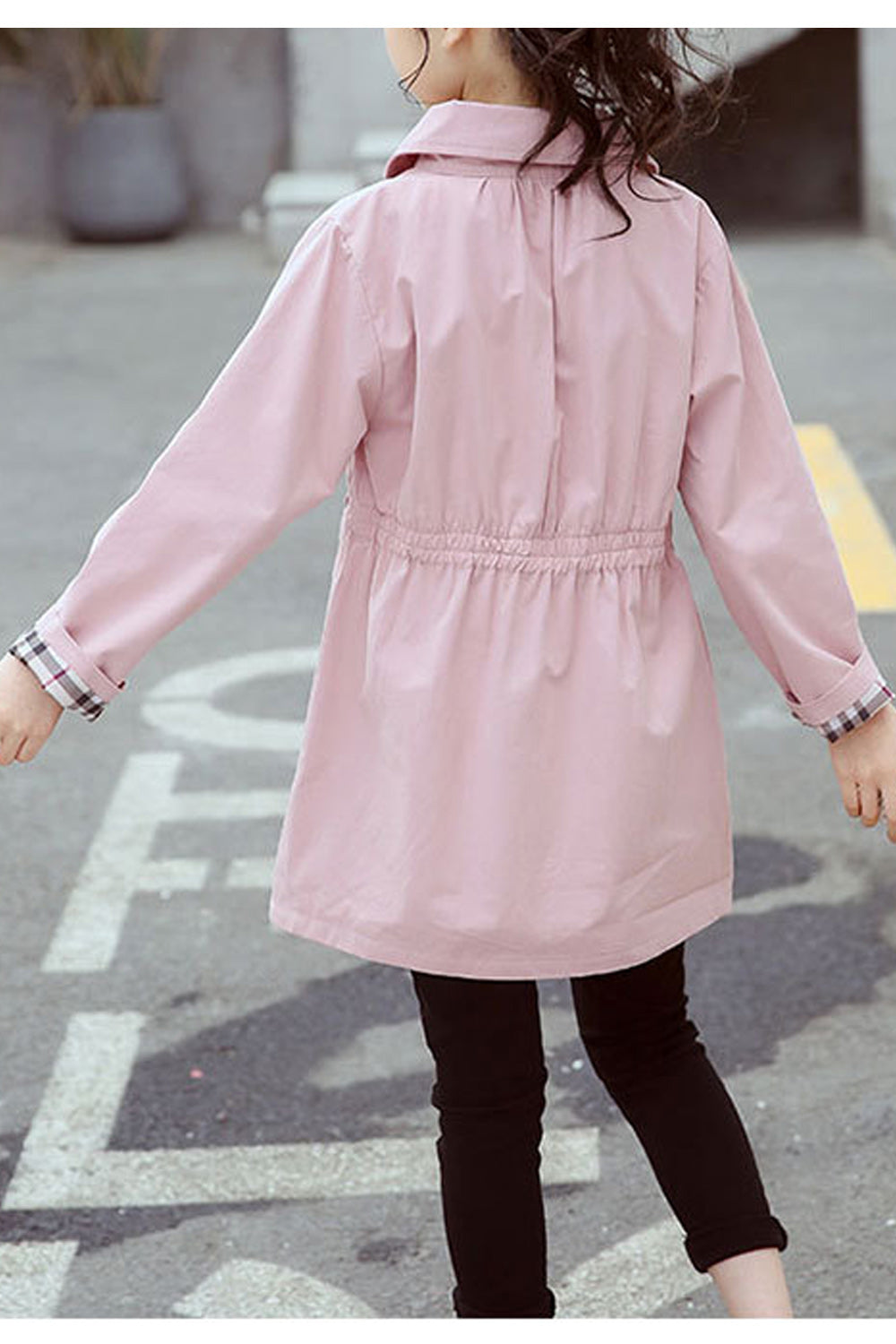 Kids Girls Button Up Long Sleeved Jacket