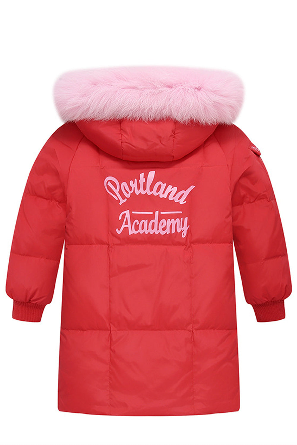 Kids Girls Full Zipper Thick & Warm Long Jacket
