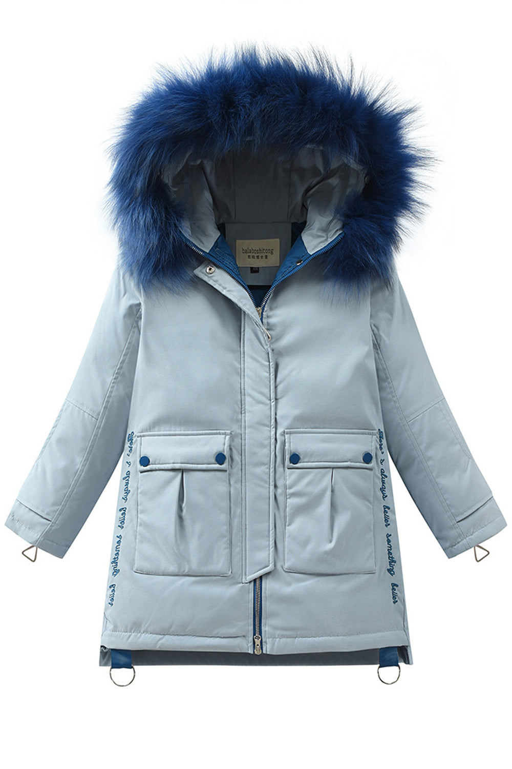 Kids Girls Soft & Warm Snap Pocket Graphic Jacket
