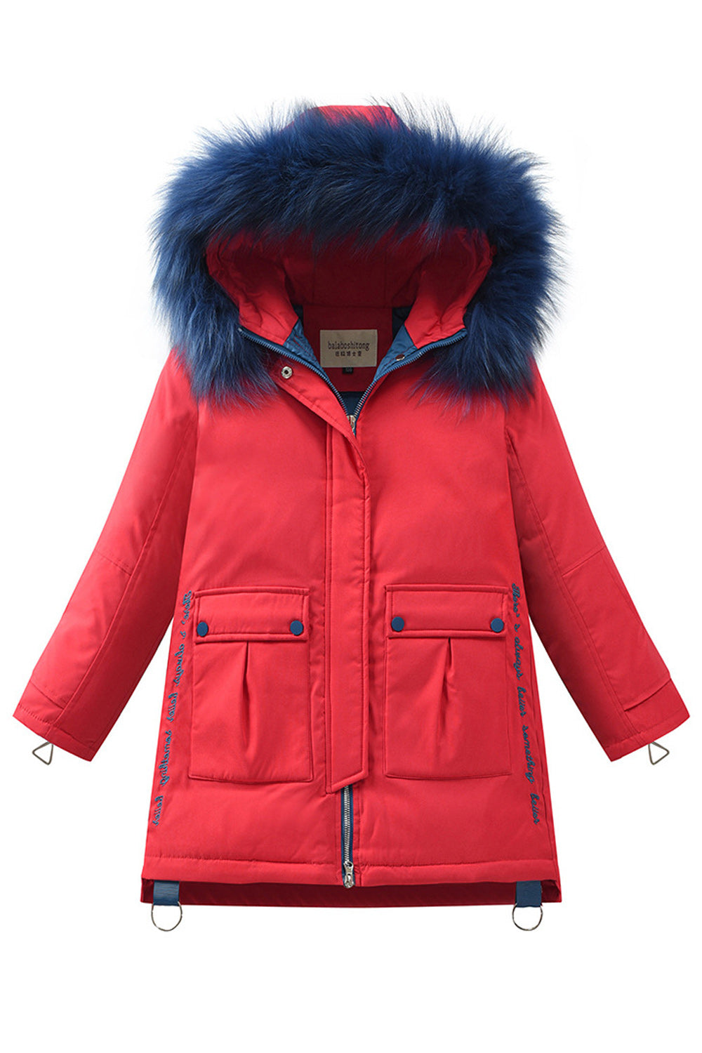 Kids Girls Soft & Warm Snap Pocket Graphic Jacket