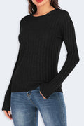 Women Solid Color Tight Stretch Warm Sweater