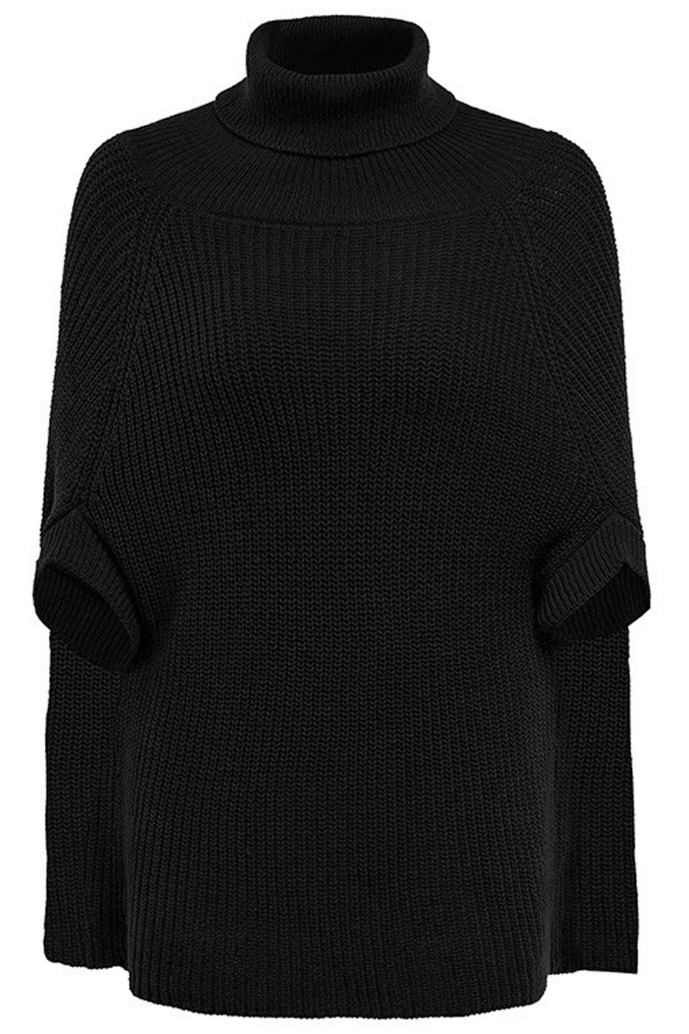 Women Fetching High Collar Bat Sleeve Sweater