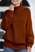 Women Casual Thick line High Collar Warm Sweater