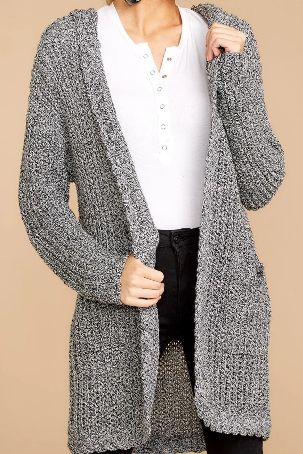 Women Lovely Hooded Long Sleeve Cardigan