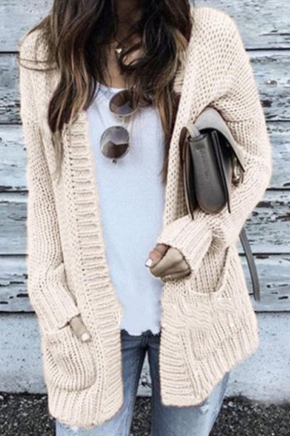 Women Spendid Solid Color Casual Cardigan