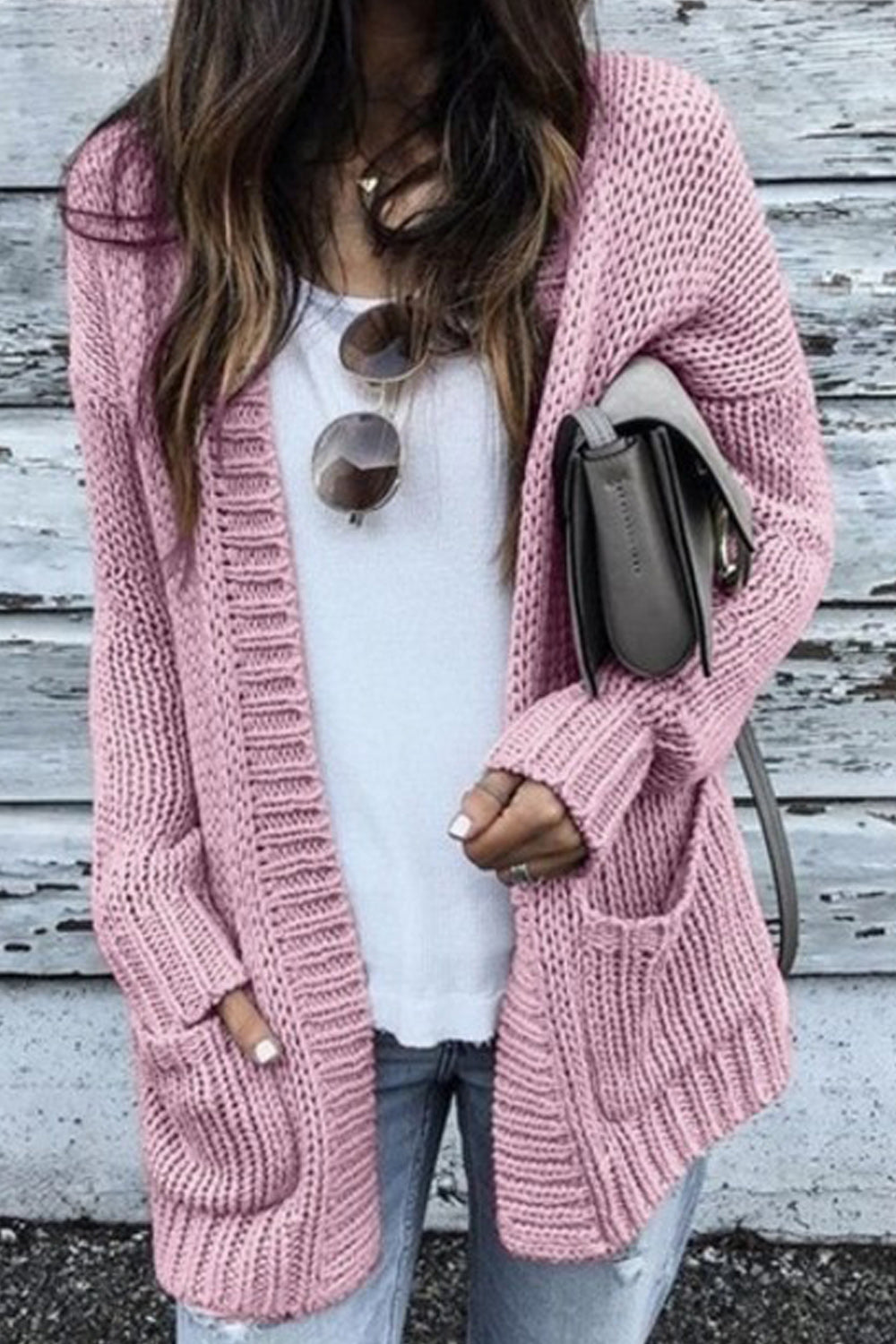Women Spendid Solid Color Casual Cardigan