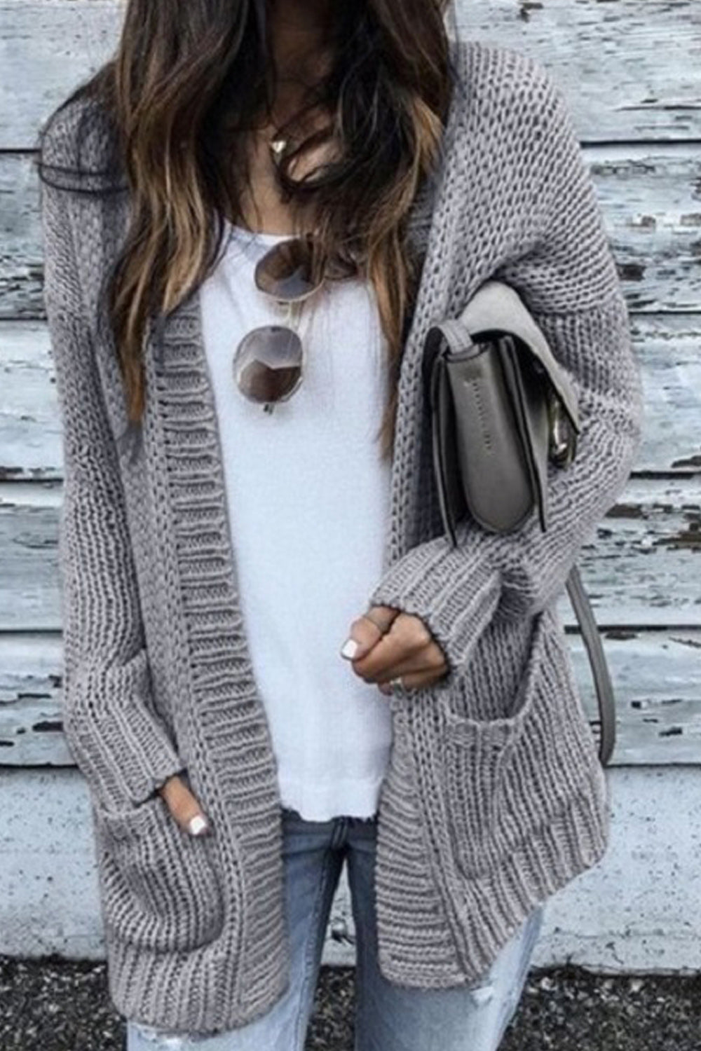 Women Spendid Solid Color Casual Cardigan