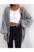 Women Elegant Solid Color Loose Cardigan