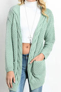 Women Solid Color Casual Warm Cardigan
