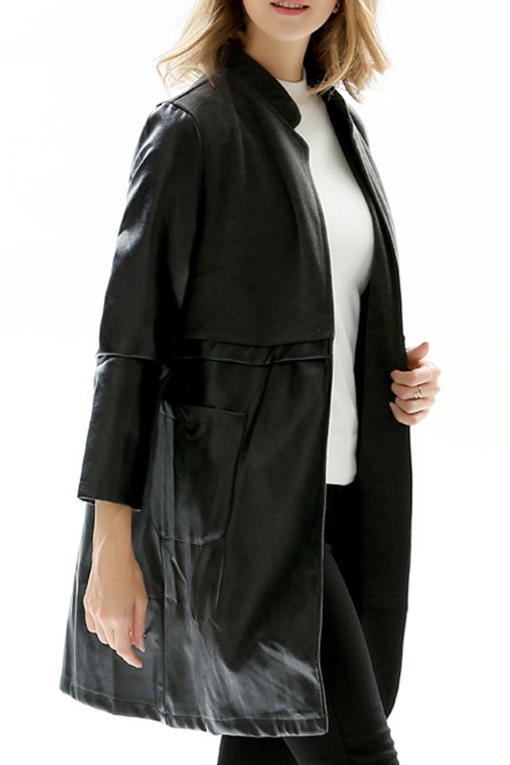 Women Hooded Thick & Warm Leather Winter Jacket