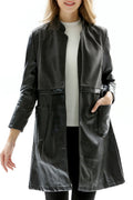 Women Hooded Thick & Warm Leather Winter Jacket