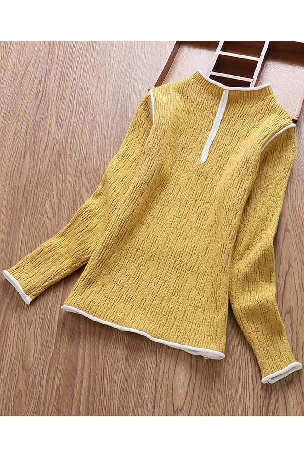 Kid Girl Charming Round Neck Winter Sweater