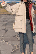 Women Winter Loose Padded Warm Zip Up Jacket