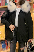 Women Loose Zipper Closure Winter Warm Padded Jacket