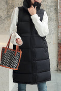 Women Thicken Cotton Padded Snap Button Winter Vest