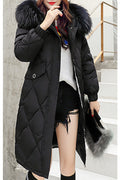 Women Elastic Cuff Warm Padded Casual Winter Jacket