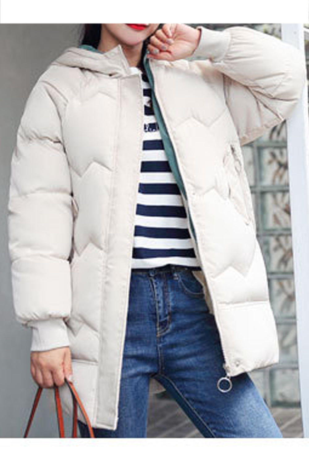 Women Classic Styled Cotton Padded Winter Jacket