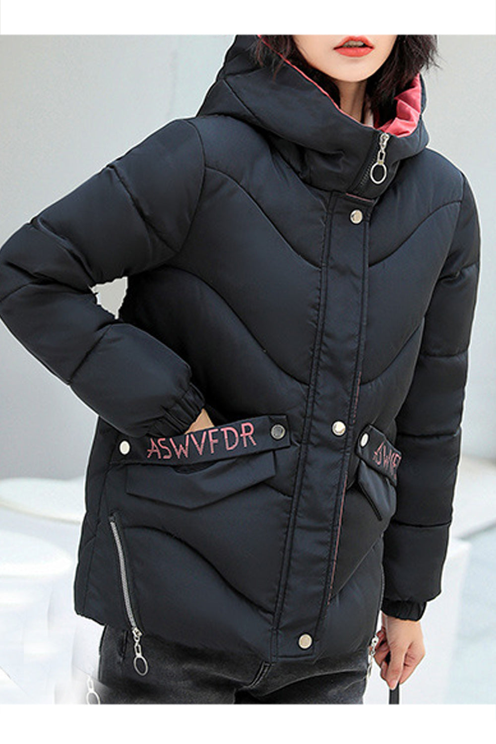 Women Elegant Cotton Padded Zipper Casual Jacket