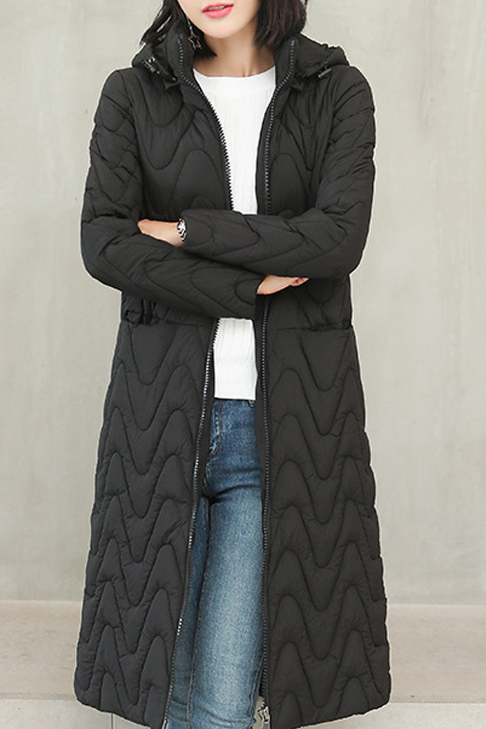 Women Loose Hooded Cotton Padded Winter Jacket