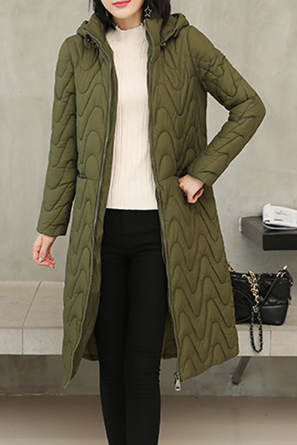 Women Loose Hooded Cotton Padded Winter Jacket