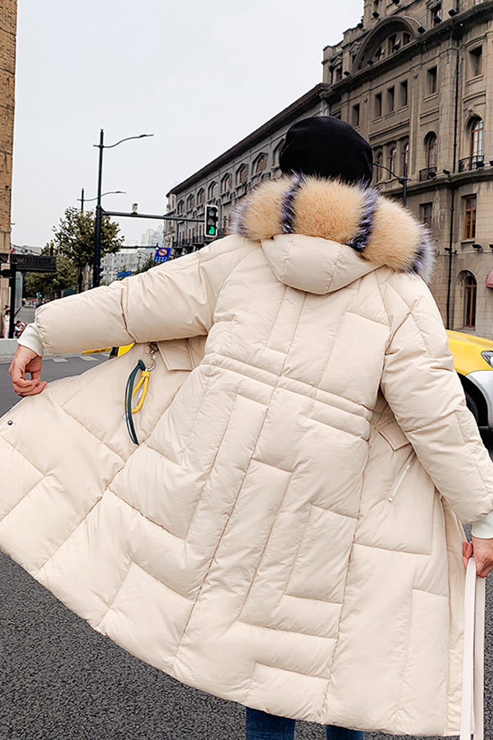 Women Fashion Loose Cotton Padded Zip Up Jacket