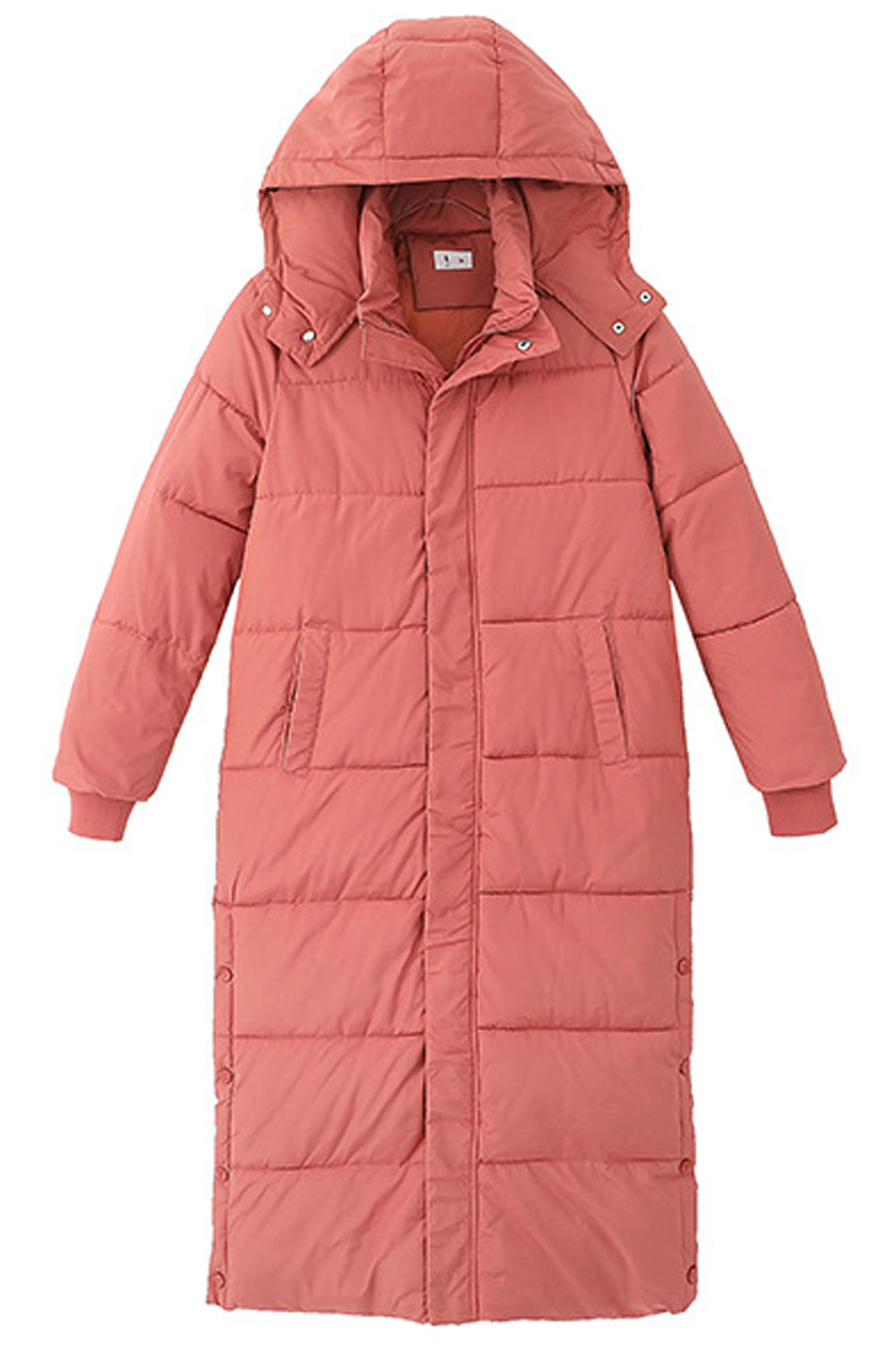 Women Warm Long Full Zipper Padded Jacket