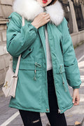 Women Qualited Elastic Cuff Winter Padded Jacket