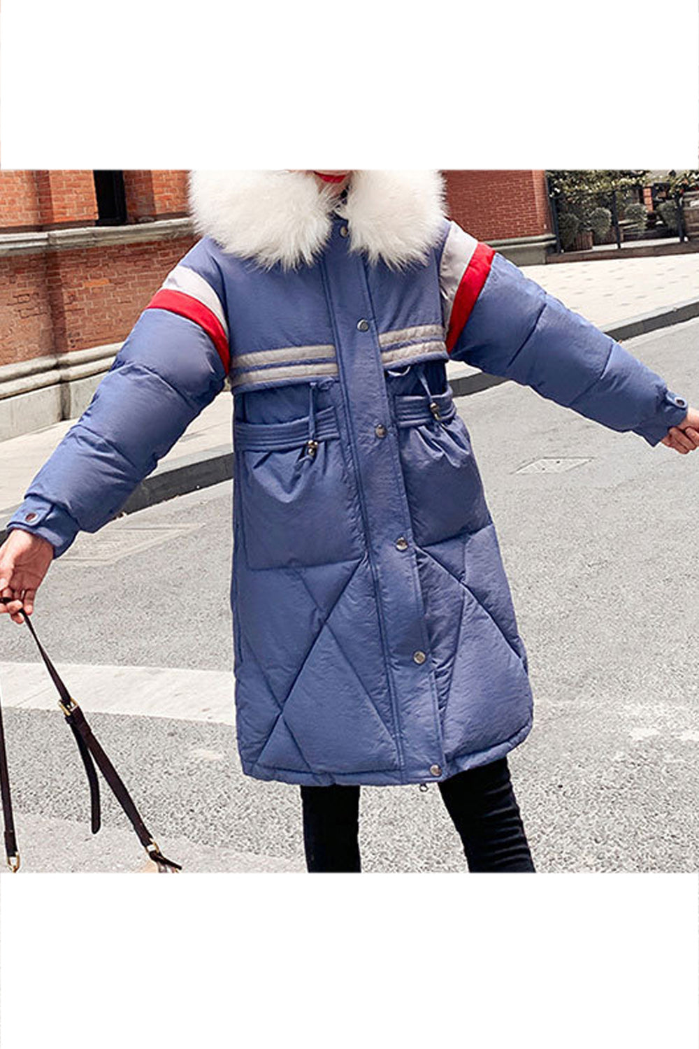 Women Warm Big Collar Padded Soft Winter Jacket