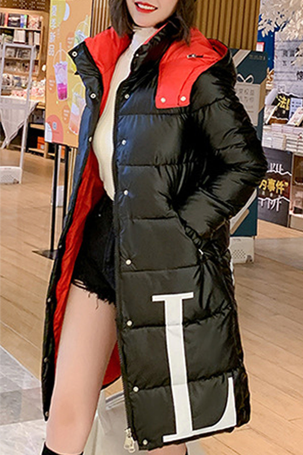 Women Thick Cotton Padded Full Zipper Winter Jacket