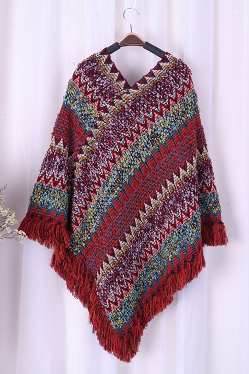 Women Stylish Warm & Thick Tassel Decorated Shawl