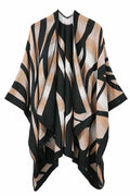 Women Contrast Color Warm Cashmere Shawl
