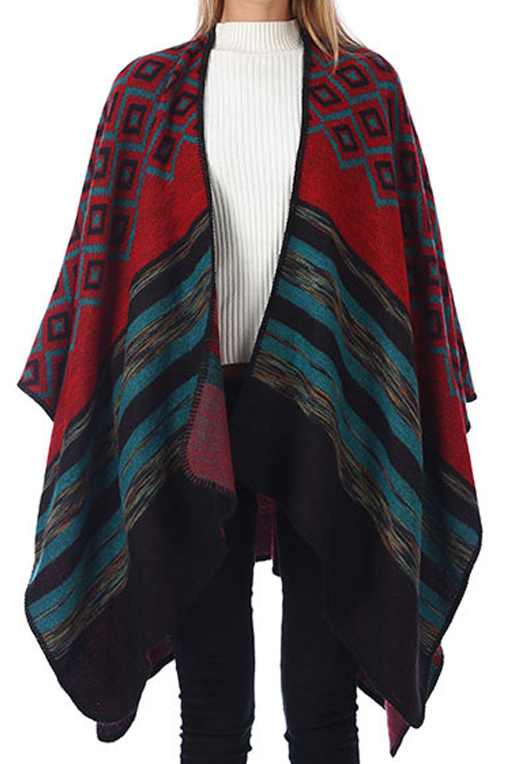 Women Classy Diamond Shape Warm Shawl