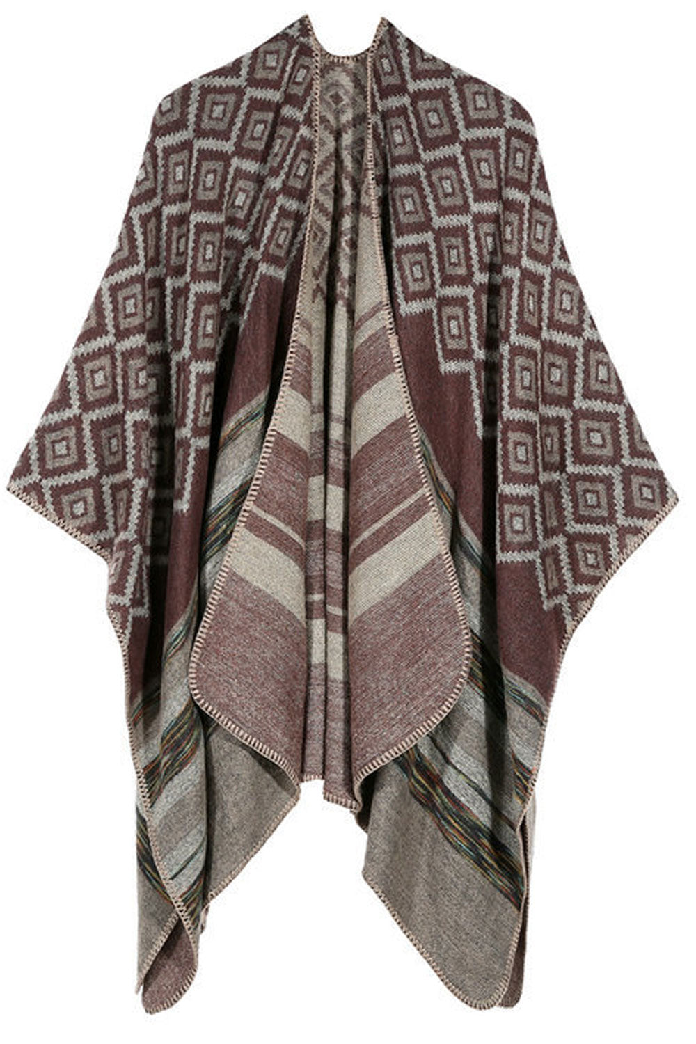 Women Classy Diamond Shape Warm Shawl